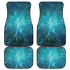 Blue Neurons In The Brain Print Front and Back Car Floor Mats