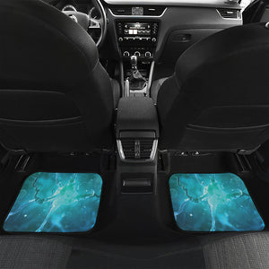 Blue Neurons In The Brain Print Front and Back Car Floor Mats