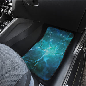 Blue Neurons In The Brain Print Front and Back Car Floor Mats