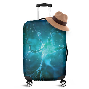 Blue Neurons In The Brain Print Luggage Cover