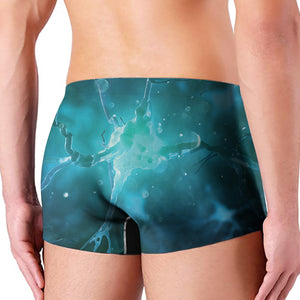 Blue Neurons In The Brain Print Men's Boxer Briefs