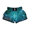 Blue Neurons In The Brain Print Muay Thai Boxing Shorts