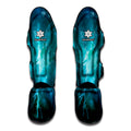 Blue Neurons In The Brain Print Muay Thai Shin Guards