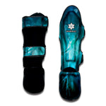 Blue Neurons In The Brain Print Muay Thai Shin Guard