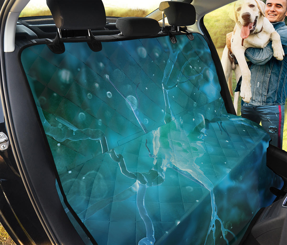 Blue Neurons In The Brain Print Pet Car Back Seat Cover