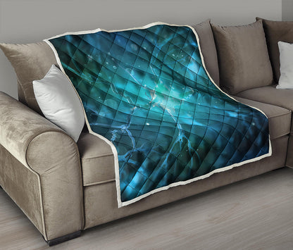 Blue Neurons In The Brain Print Quilt