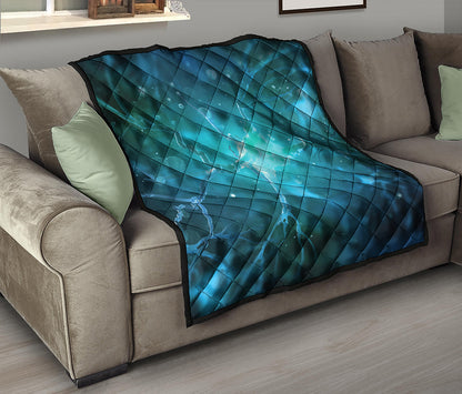 Blue Neurons In The Brain Print Quilt