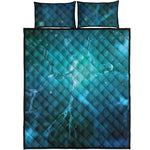 Blue Neurons In The Brain Print Quilt Bed Set