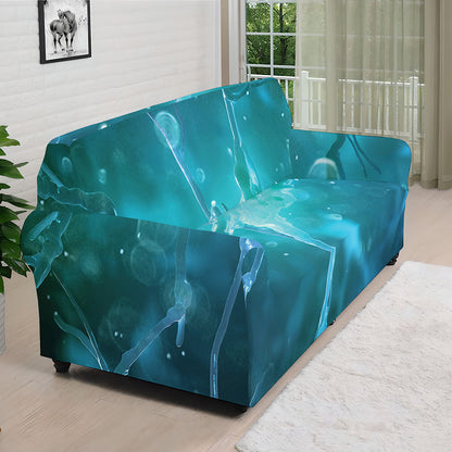 Blue Neurons In The Brain Print Sofa Cover