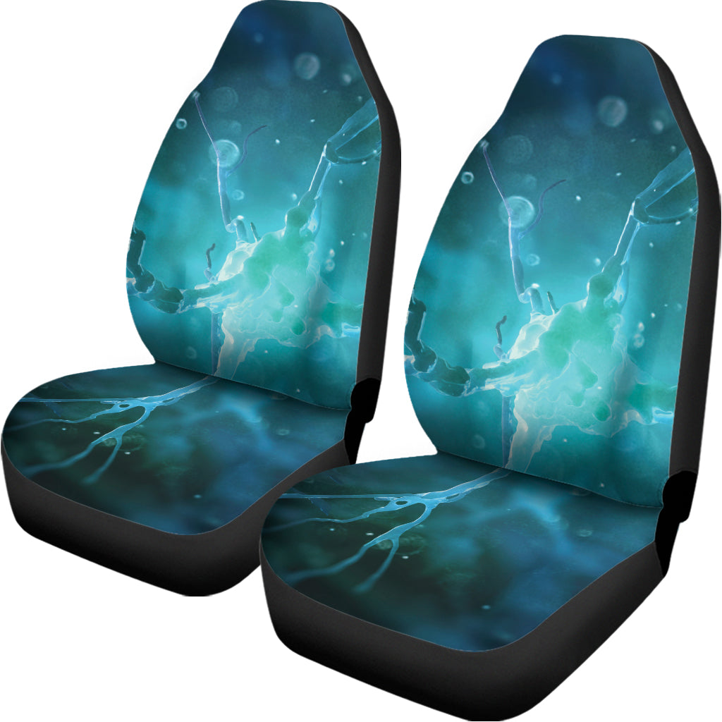 Blue Neurons In The Brain Print Universal Fit Car Seat Covers