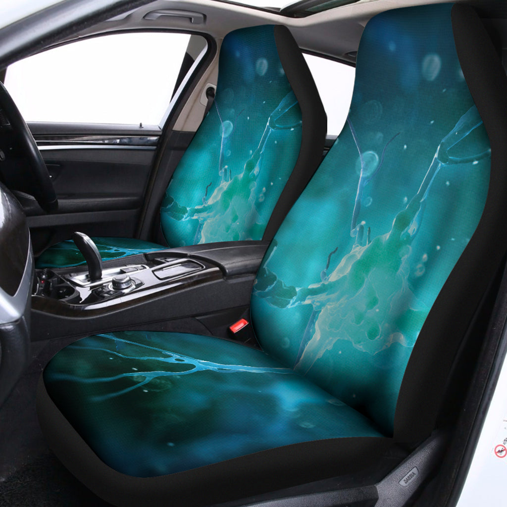 Blue Neurons In The Brain Print Universal Fit Car Seat Covers