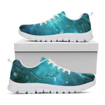 Blue Neurons In The Brain Print White Sneakers