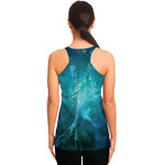 Blue Neurons In The Brain Print Women's Racerback Tank Top