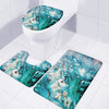 Blue Ocean Acid Melt Print 3 Piece Bath Mat Set