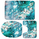 Blue Ocean Acid Melt Print 3 Piece Bath Mat Set