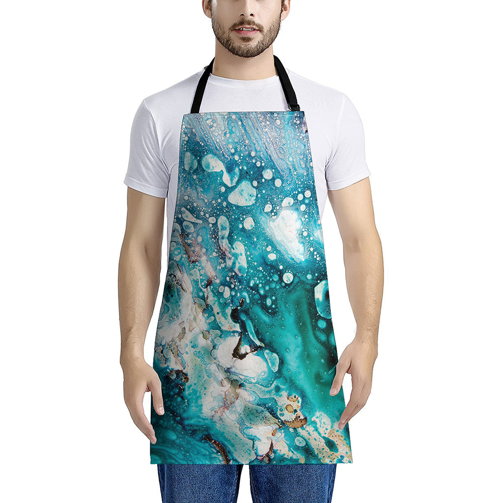 Blue Ocean Acid Melt Print Apron