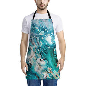 Blue Ocean Acid Melt Print Apron