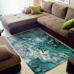 Blue Ocean Acid Melt Print Area Rug