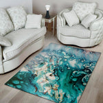 Blue Ocean Acid Melt Print Area Rug