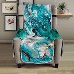 Blue Ocean Acid Melt Print Armchair Protector