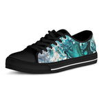 Blue Ocean Acid Melt Print Black Low Top Shoes