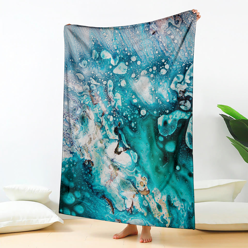 Blue Ocean Acid Melt Print Blanket