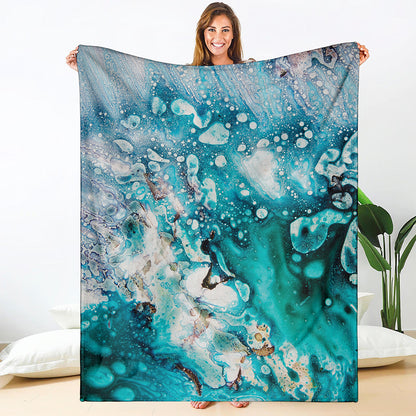 Blue Ocean Acid Melt Print Blanket