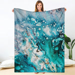 Blue Ocean Acid Melt Print Blanket