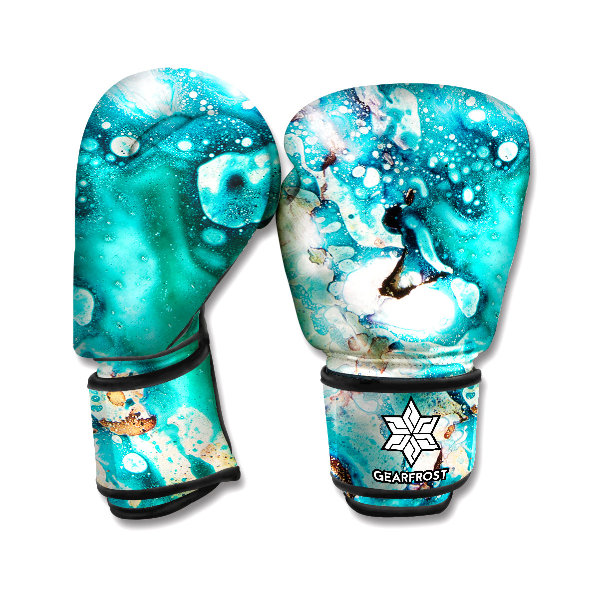 Blue Ocean Acid Melt Print Boxing Gloves