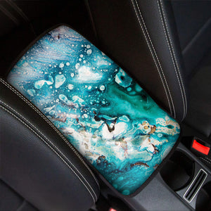 Blue Ocean Acid Melt Print Car Center Console Cover