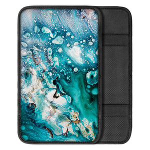 Blue Ocean Acid Melt Print Car Center Console Cover