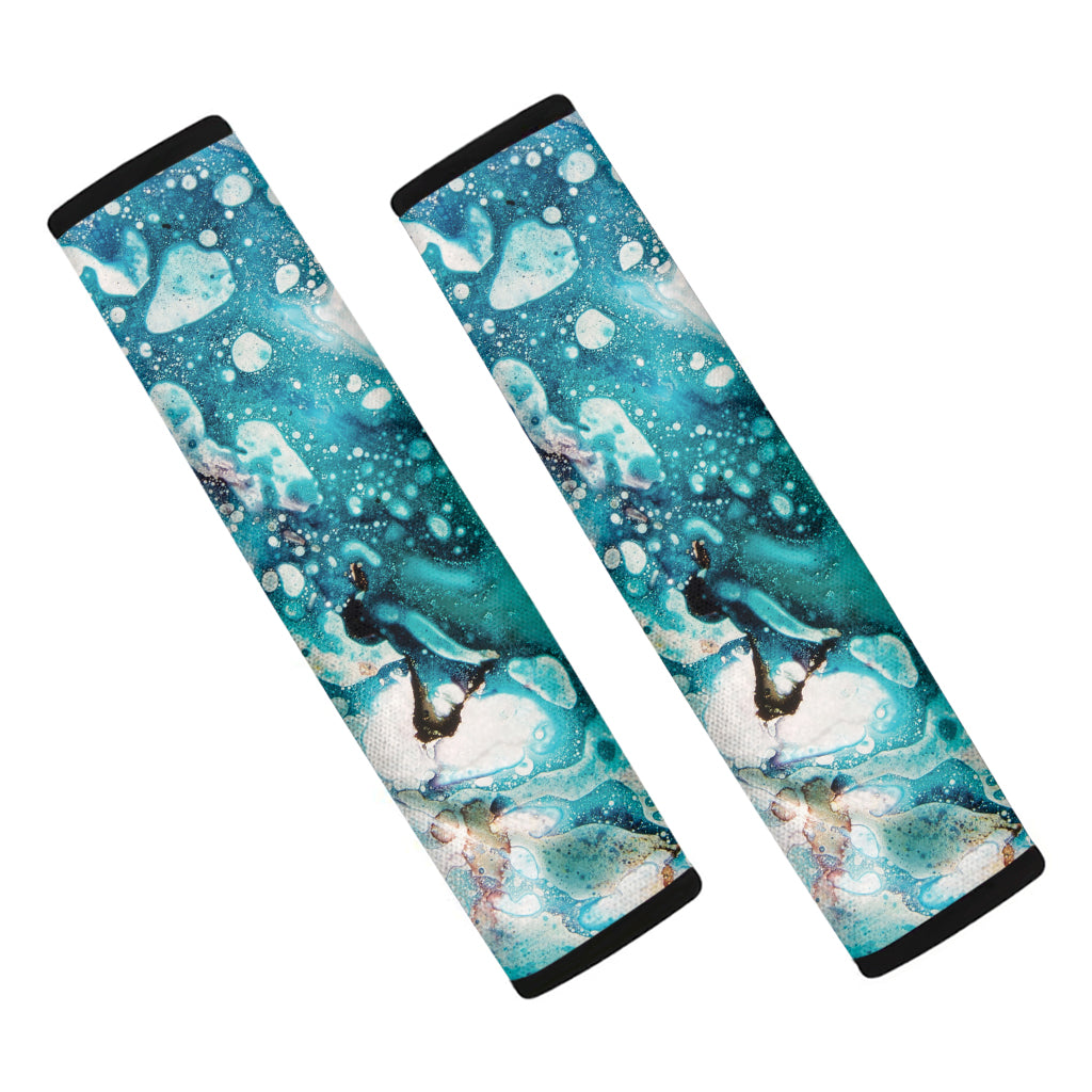 Blue Ocean Acid Melt Print Car Seat Belt Covers