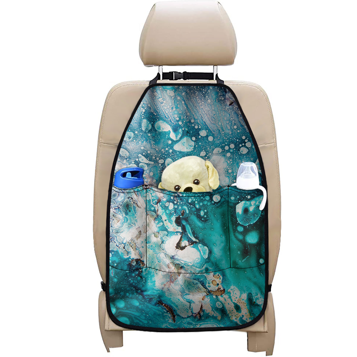 Blue Ocean Acid Melt Print Car Seat Organizers