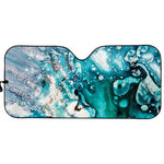 Blue Ocean Acid Melt Print Car Sun Shade