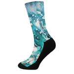 Blue Ocean Acid Melt Print Crew Socks