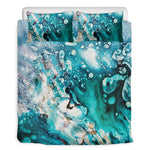 Blue Ocean Acid Melt Print Duvet Cover Bedding Set