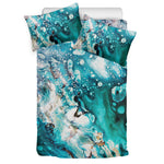 Blue Ocean Acid Melt Print Duvet Cover Bedding Set