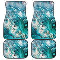 Blue Ocean Acid Melt Print Front and Back Car Floor Mats
