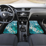 Blue Ocean Acid Melt Print Front and Back Car Floor Mats