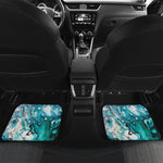 Blue Ocean Acid Melt Print Front and Back Car Floor Mats