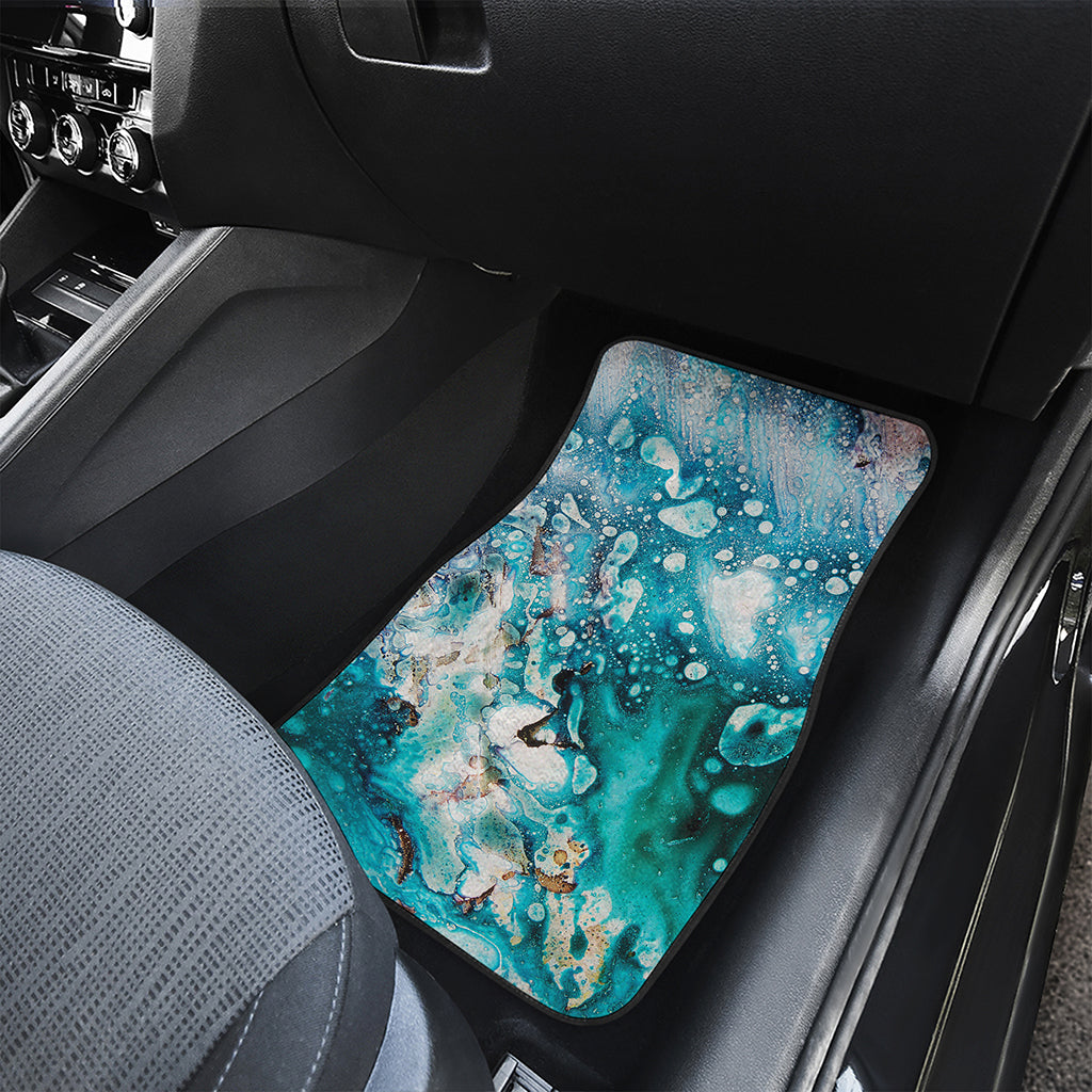 Blue Ocean Acid Melt Print Front and Back Car Floor Mats