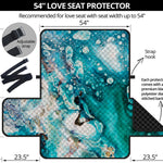 Blue Ocean Acid Melt Print Loveseat Protector