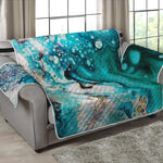 Blue Ocean Acid Melt Print Loveseat Protector