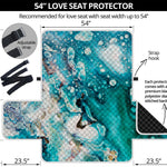 Blue Ocean Acid Melt Print Loveseat Protector