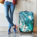 Blue Ocean Acid Melt Print Luggage Cover