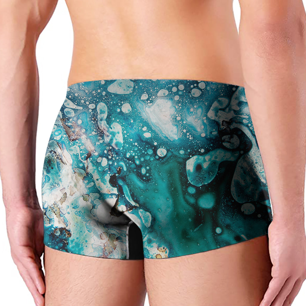 Blue Ocean Acid Melt Print Men's Boxer Briefs