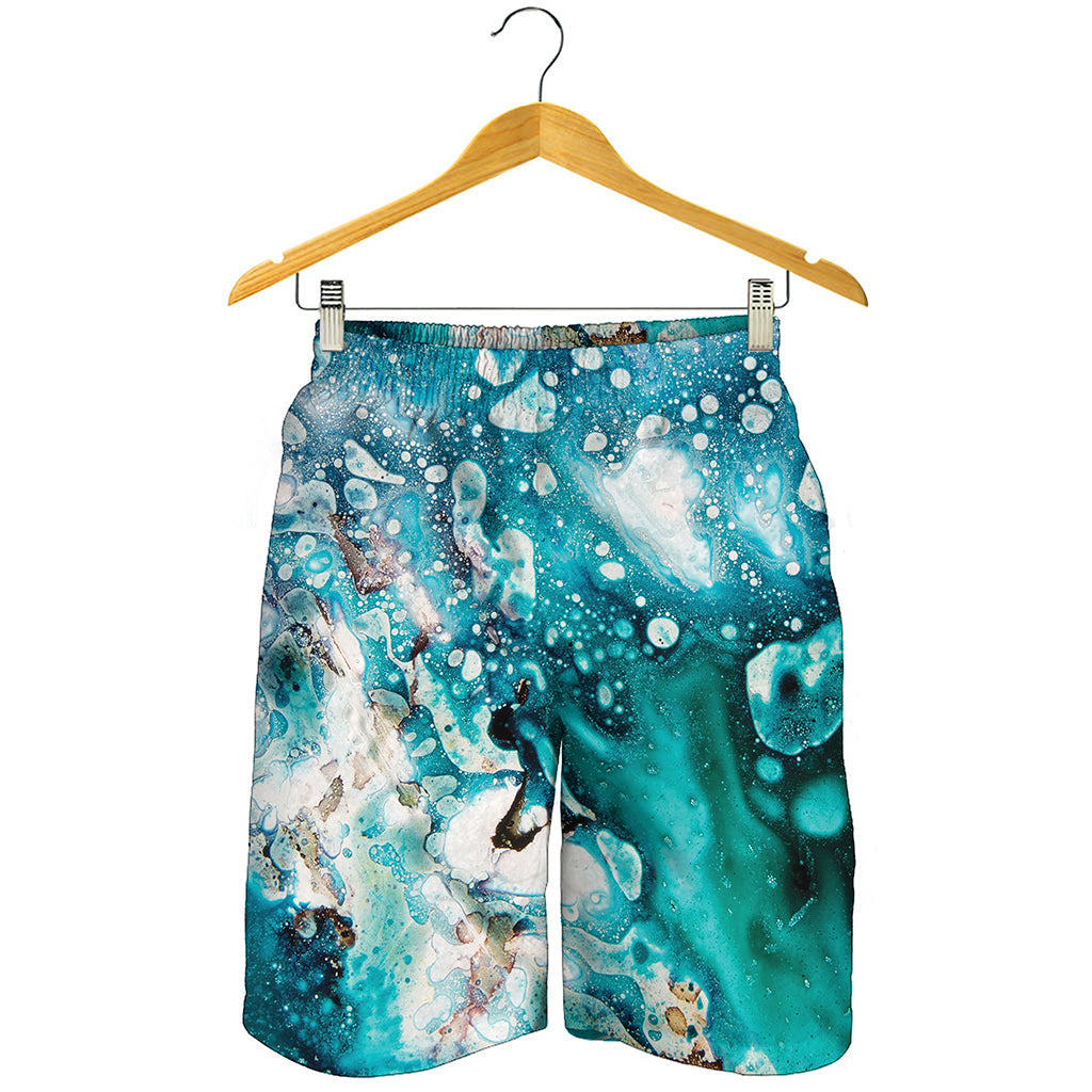 Blue Ocean Acid Melt Print Men's Shorts