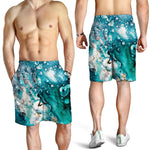 Blue Ocean Acid Melt Print Men's Shorts