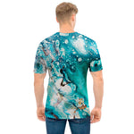 Blue Ocean Acid Melt Print Men's T-Shirt