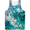 Blue Ocean Acid Melt Print Men's Tank Top